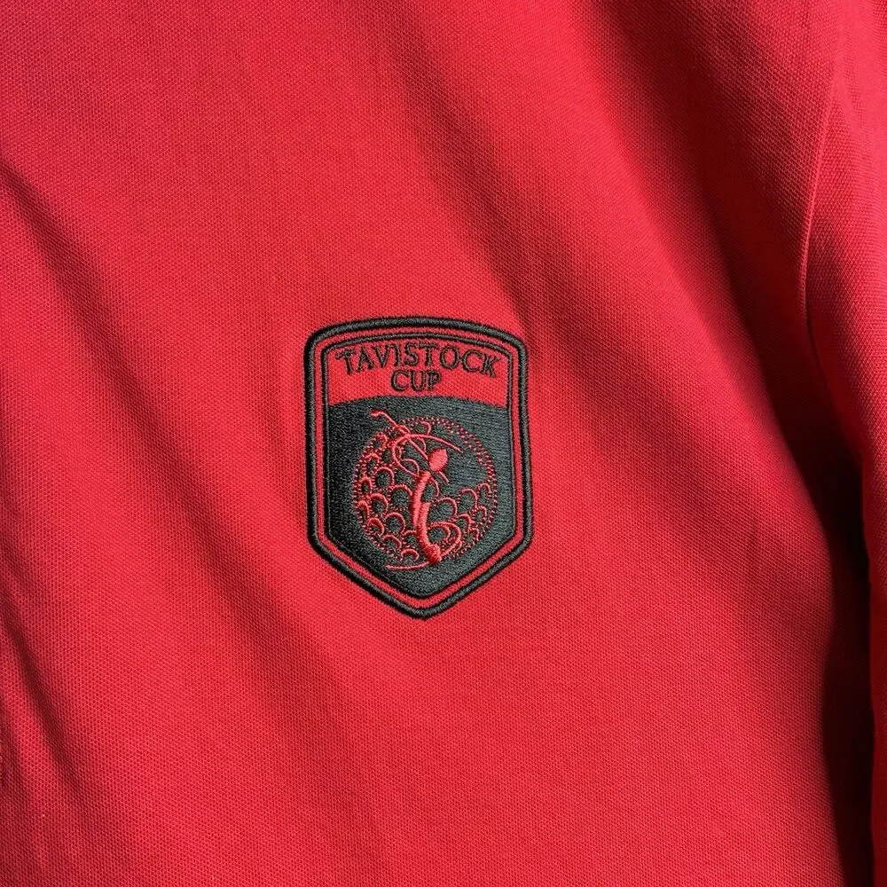Hugo Boss Polo Shirt Mens Large Tavistock Cup Champions Red Lightweight